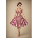 50er Jahre Cocktailkleid Altrosa Taft