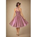 50er Jahre Cocktailkleid Altrosa Taft