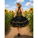 50er Petticoat Kleid  schwarz gelb Vintage
