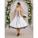 50er Jahre Brautkleid zum Petticoat weiß Punkte...