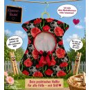Klammerbeutel Klammerkleid Vintage Gothik, Rosen und...