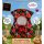 Klammerbeutel Klammerkleid Vintage Gothik, Rosen und Totenköpfe rot
