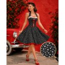 50er Jahre Petticoatkleid in schwarz mit süßen...