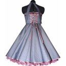 Petticoatkleid zartes grau kleine Pünktchen mit rosa...