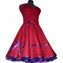 Festkleid zum Petticoat bordeaux 50er Jahre Vintagemode
