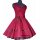 Festkleid zum Petticoat bordeaux 50er Jahre Vintagemode
