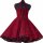 Festkleid zum Petticoat bordeaux 50er Jahre Vintagemode