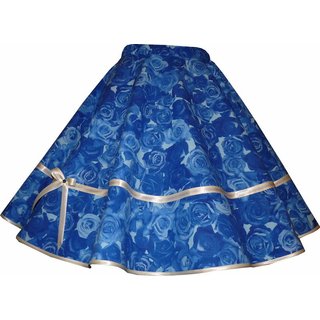 Kleid Petticoat blaue Rosen mit pink Akzent