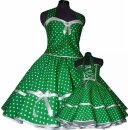50er Punkte Kleid zum Petticoat  türkis grün blau orange pink braun