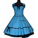 50er Punkte Kleid zum Petticoat  türkis grün blau orange pink braun