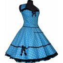 50er Punkte Kleid zum Petticoat  türkis grün blau orange pink braun