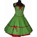 50er Punkte Kleid zum Petticoat  türkis grün blau orange pink braun