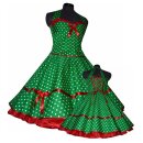 50er Punkte Kleid zum Petticoat  türkis grün blau orange pink braun