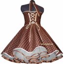 Punkte Petticoat Kleid 2 braun mit creme, weiß oder...