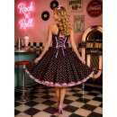 Punkte Petticoat Kleid 2 braun mit creme, weiß oder rosa Tupfen