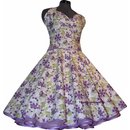 50er Kleid zum Petticoat Fantasieblumen lila
