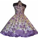 50er Kleid zum Petticoat Fantasieblumen lila