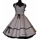 Rockabillykleid 2 Sternenhimmel weiß schwarze Punkte