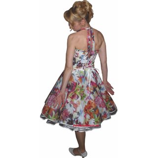 50er Blumenkleid zum Petticoat im 3 D Design