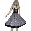 Retrokleid Lotta schwarz weiße Blumen