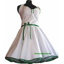 Brautkleid 50er Jahre Petticoatkleid weiß grasgrün...