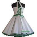 Brautkleid 50er Jahre Petticoatkleid weiß grasgrün Vintagestil
