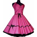 Punkte Petticoat Kleid 2 pink kleine weiße Tupfen