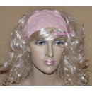 Haarband rosa Chiffon mit weien Punkten