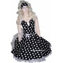 Kleid Rockabilly schwarz weiße große Punkte