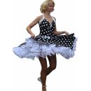 Kleid Rockabilly schwarz weiße große Punkte