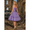 Retrokleid 2 lila weiße Blumen Modell2