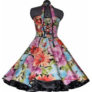 50er Petticoat Kleid mit großem Blumen Design