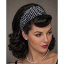 Haarband schwarz weiss Kringel Rockabilly 50er Jahre