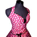 50er Petticoatkleid 3 pink tanzende weiße Punkte