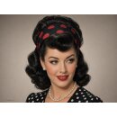 Haarband Rockabilly schwarz rote Punkte