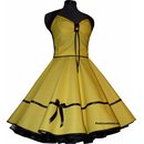 Petticoatkleid Sandy gelb-schwarz uni Modell 2