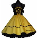 Petticoatkleid Sandy gelb-schwarz uni Modell 2
