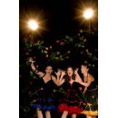 Rockabilly Kleid schwarz zum  Petticoat Bandfarbe nach Wahl