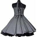 Petticoatkleid 2 Vichy Karo schwarz weiss