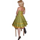 Retro Punkte Petticoat Kleid olivgrün Tupfen 3 D Optik