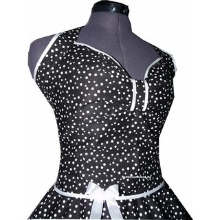 Kleid Rockabilly 2 Sternenhimmel schwarz weiße Punkte