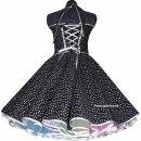 Kleid Rockabilly 2 Sternenhimmel schwarz weiße Punkte