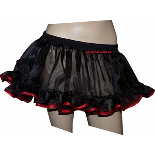 Kurzer sexy Glanzpetticoat schwarz Modell 3