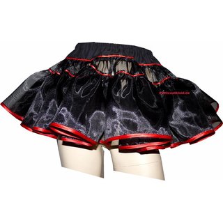 Kurzer sexy Glanzpetticoat schwarz Modell 1