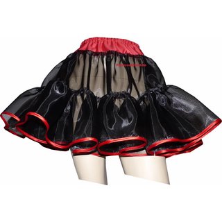 Kurzer sexy Glanzpetticoat schwarz Modell 2