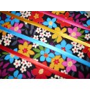 Petticoatkleid schwarz mit sommerlichen großen Retroblumen