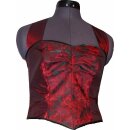 50er Jahre Taft Kleid zum Petticoat bordeaux Blumenakzent Modell 2