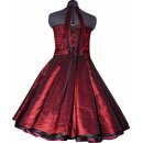 50er Jahre Taft Kleid zum Petticoat bordeaux Blumenakzent Modell 2