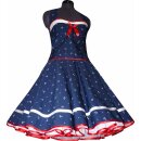 Kleid zum Petticoat Marine Sailor blau Anker weiß rot 42