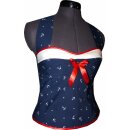 Kleid zum Petticoat Marine Sailor blau Anker weiß rot 42